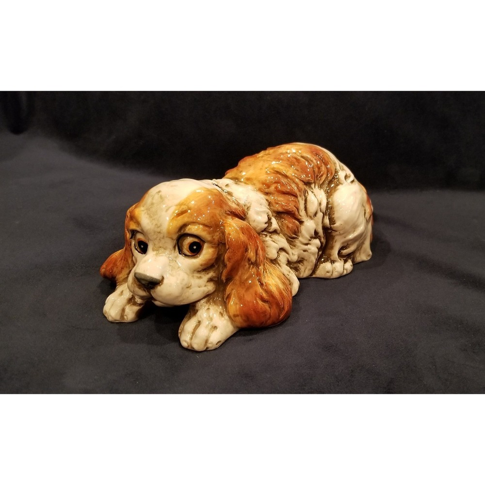 Vintage Shafford The Lovables Cocker Spaniel Muddy Puppy Porcelain Figurine